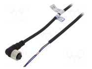 Cable: for sensors/automation; M12; PIN: 2; angled; 5m; plug; CL AUTONICS
