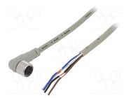 Cable: for sensors/automation; M12; PIN: 4; angled; 2m; plug; CL AUTONICS