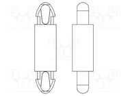 PCB distance; polyamide 66; L: 12mm; latch/latch; natural; UL94V-0 DREMEC