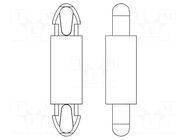 PCB distance; polyamide 66; L: 12mm; latch/latch; natural; UL94V-0 DREMEC
