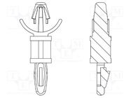 PCB distance; polyamide 66; L: 4.8mm; latch/latch; natural DREMEC