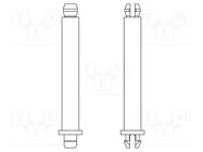 PCB distance; polyamide 66; L: 31.8mm; latch/latch; natural DREMEC