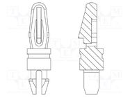 PCB distance; polyamide 66; L: 3.2mm; latch/latch; natural DREMEC