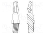 PCB distance; polyamide 66; L: 6.4mm; screwed rod,snap fastener DREMEC