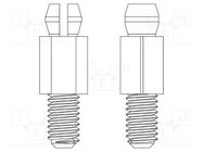 PCB distance; polyamide 66; L: 12.7mm; screwed rod,snap fastener DREMEC