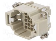 Connector: HDC; contact insert; male; DDD; PIN: 24; 24+PE; size D6B DEGSON ELECTRONICS