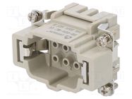 Connector: HDC; contact insert; male; DE; PIN: 6; 6+PE; size D6B DEGSON ELECTRONICS