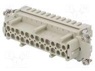 Connector: HDC; contact insert; female; DE; PIN: 24; 24+PE; crimped DEGSON ELECTRONICS