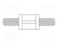 Spacer sleeve; cylindrical; polyamide 66; M4; 12.7mm; natural DREMEC