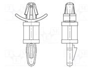 PCB distance; polyamide; L: 15.9mm; snap fastener; natural DREMEC