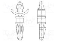 PCB distance; polyamide 66; L: 3.2mm; latch/latch; natural DREMEC