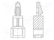 Assembly stud; polyamide 66; L: 12.7mm; Plate mount.hole dia: 4mm DREMEC