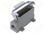 Enclosure: for HDC connectors; size D16A; with latch; angled DEGSON ELECTRONICS