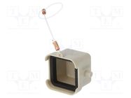 Enclosure: for HDC connectors; size D3A; for latch; IP65; 21x21mm DEGSON ELECTRONICS