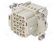 Connector: HDC; contact insert; female; DDD; PIN: 24; 24+PE; crimped DEGSON ELECTRONICS