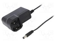 Power supply: switching; mains,plug; 9VDC; 0.66A; 6W; Out: 5,5/2,1 MEAN WELL