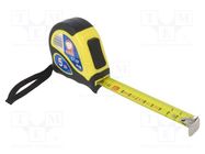 Measuring tape; L: 5m; Width: 19mm; Enclos.mat: ABS,elastolan MEDID