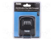 Key safe; combination code; W: 75mm; H: 94mm; D: 37mm KASP