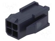 Connector: wire-wire; plug; male; PIN: 4; Mini-Fit Jr; crimped; 2x2 MOLEX
