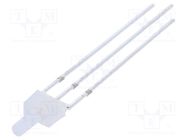 LED; 2mm; red/blue; bicolour; 750÷1120mcd; 330÷500mcd; 90°; anode OPTOSUPPLY