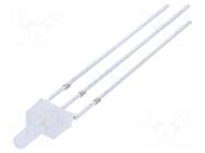 LED; red/blue; 2mm; bicolour; 750÷1120mcd; 330÷500mcd; 90°; anode OPTOSUPPLY