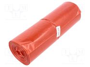 Trash bags; polyetylene LD; red; 240l; 10pcs. PLAST