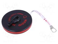Measuring tape; L: 30m; Width: 15mm; ABS; measure MEDID