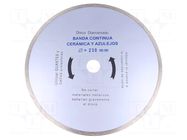 Cutting wheel; Ø: 230mm; granite; Holder: assembly hole; 22mm MEDID