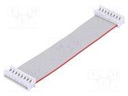 Ribbon cable with connectors; Contacts ph: 1.27mm; Len: 0.1m MOLEX