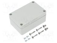 Enclosure: multipurpose; X: 66mm; Y: 98mm; Z: 41mm; EURONORD; grey FIBOX