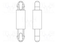 PCB distance; polyamide 66; L: 3mm; latch/latch; natural; UL94V-2 DREMEC