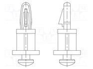 PCB distance; polyamide 66; L: 3.2mm; latch/latch; natural DREMEC