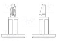 PCB distance; polyamide 66; L: 8mm; self-adhesive,snap fastener DREMEC