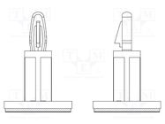 PCB distance; rubber; L: 4.8mm; self-adhesive,snap fastener DREMEC