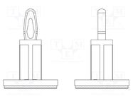 PCB distance; rubber; L: 4.8mm; self-adhesive,snap fastener DREMEC