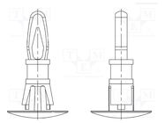 Assembly stud; polyamide 66; L: 4.8mm; latch/latch; natural DREMEC