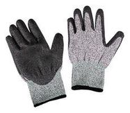 GLOVES, CUT-RESISTANT, M, GRY/WHT