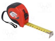 Measuring tape; L: 8m; Width: 25mm; ABS; Class: II YATO