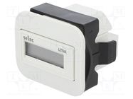 Meter: counter; digital,mounting; on panel; LCD; 8 digits; 0.05% SELEC