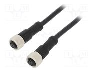 Cable: for sensors/automation; PIN: 8; M12-M12; 2m; plug; plug; 30V AMPHENOL LTW