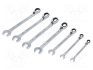 Wrenches set; combination spanner; MicroSpeeder; 7pcs. 