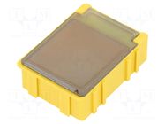 Container: box; with flap; ESD; transparent,yellow LICEFA