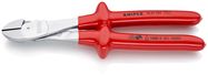 KNIPEX 74 07 250 High Leverage Diagonal Cutter with dipped insulation, VDE-tested chrome-plated 250 mm