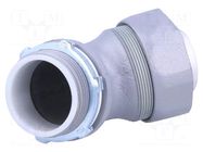 45° angled connector; Thread: inch,outside; galvanised steel ANAMET EUROPE