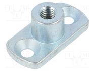 Threaded flange; W: 30mm; H: 24mm; L: 60mm; steel; zinc; Thread: M12 ELESA+GANTER