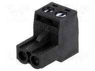 5.08MM EURO PLUG RA BLK 2CKT 