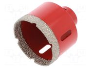 Diamond hole saw; 60mm; granite,marble; Thread: M14 MEDID