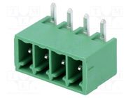 Pluggable terminal block; 3.5mm; ways: 4; angled 90°; socket; male PHOENIX CONTACT