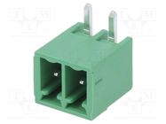 Pluggable terminal block; 3.5mm; ways: 2; angled 90°; socket; male PHOENIX CONTACT