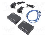 Device: KVM switch; black; Features: extender via cable Ethernet DIGITUS